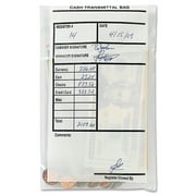 Angle View: MMF Industries Cash Transmittal Bags, Self-Sealing, 6 x 9, Clear, 500 Bags/Box -MMF236006920
