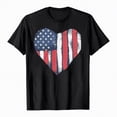 thumbnail image 4 of KPOPLK Womens USA Oversized T-Shirts Summer Round Neck Short Sleeve Shirts Cute Print Graphic Tees(Black,XL), 4 of 6