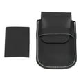 thumbnail image 2 of Leather Watch Pouch Portable Large Space Single Timepiece Strap Watch Storage Bag Black, 2 of 8