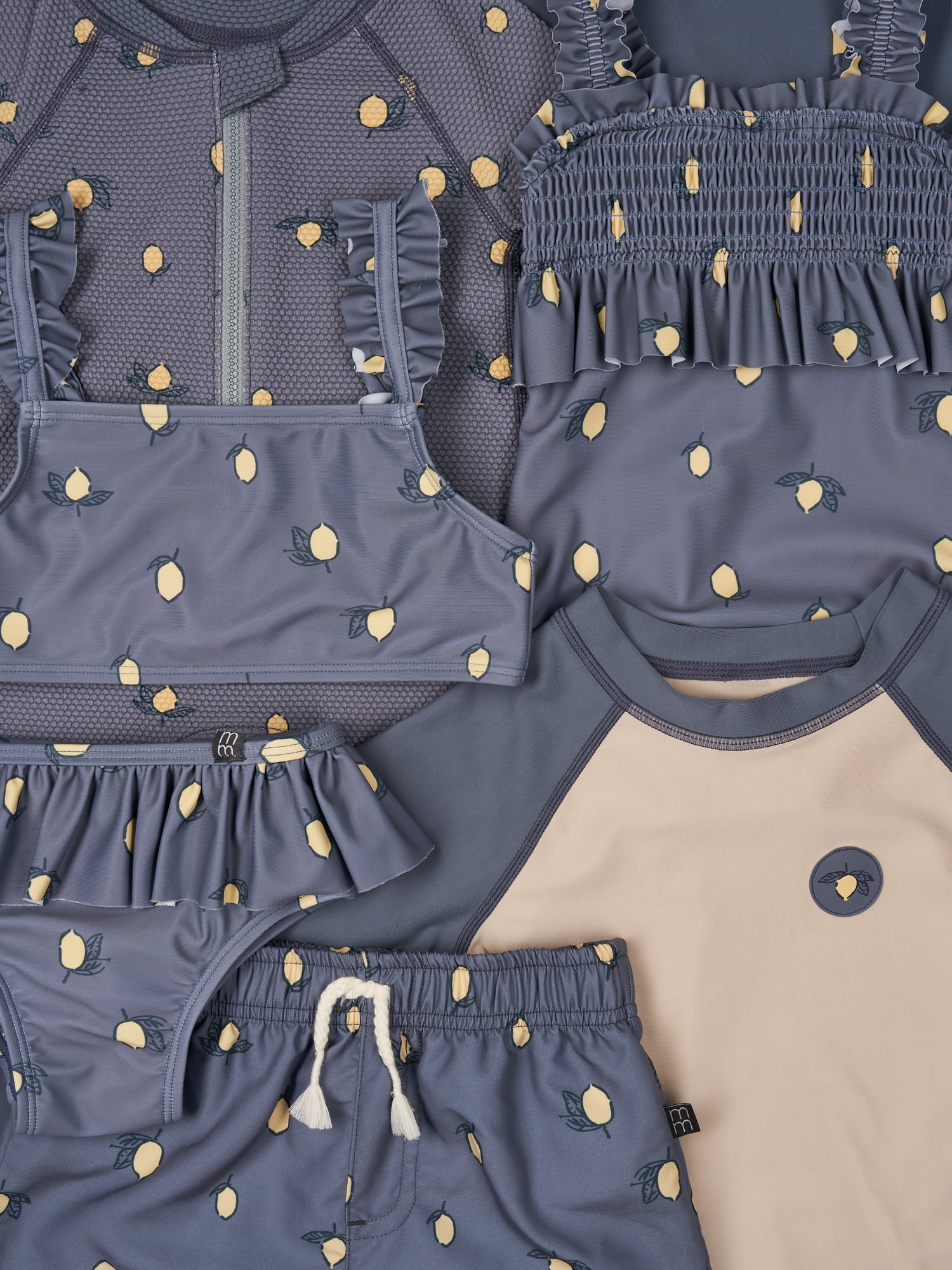 Modern Moments by Gerber Polyester Blue Breathable One Piece Bubble Swimsuit, 6-9 Months