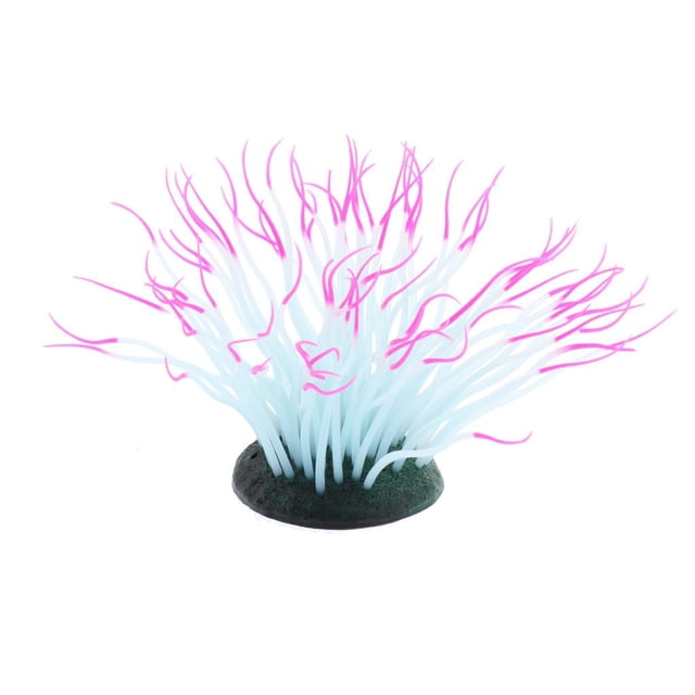 DOLITY 1 Pce Aquarium Corail Fluorescent Anémone de Mer Artificielle Paysage Rouge