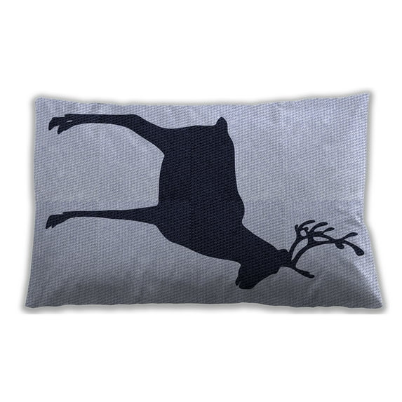 Ahgly Company Patterned Outdoor Rectangular Lavender Blue Lumbar Throw Pillow, 13 inch by 19 inch