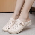 thumbnail image 2 of Women’s Covered Toe Clogs, Slip On Ventilated Mid Heel Non Slip Casual Shoes, 2 of 10