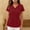 Red, variant on Olyvenn Womens Scrub Tops Summer Casual Solid Color Short Sleeve V Neck Uniform Work Blouse Loose Workout Pullover Shirt Red S