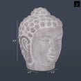 thumbnail image 5 of Saltoro Sherpi Cemented Buddha Head with Rounded Ushnisha, Washed White, 5 of 11