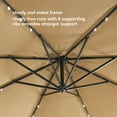 thumbnail image 6 of Barara King Outdoor Waterproof Table Umbrella, UV Protection Pool Umbrella, 10 FT Solar LED Patio Outdoor Umbrella Hanging Cantilever Umbrella Offset Umbrella Easy Open Adustment with 32 LED Lights, 6 of 7