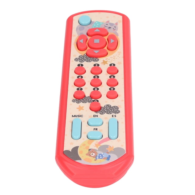 Baby TV Remote Control, Cognitive Development Educational Music TV Remote Controller Toy For Early Education Learning Blue,Red