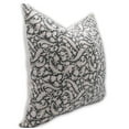 thumbnail image 5 of Fabdivine Block Print Throw Pillow Cover, 22x22 Inch Duck Canvas Handmade Cushion Cover, Floral Print Boho Design Grey Pillow Cover for Sofa and Couch, 5 of 5