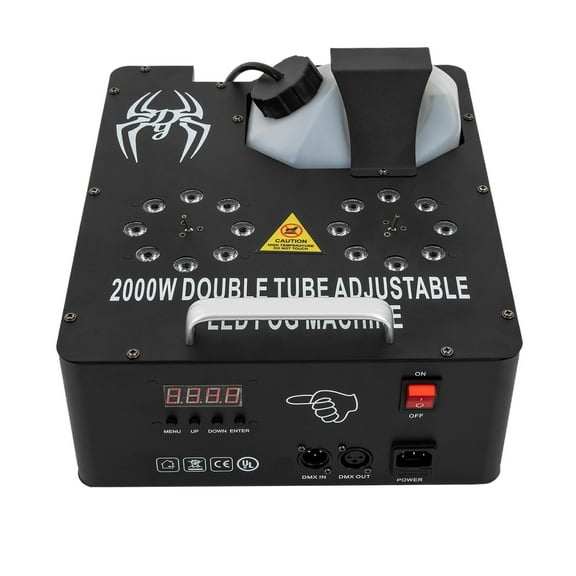 Toolven Stage Machine 16 RGB LED Fog Smoke Machine DMX DJ Smoke Effect 2000W Remote