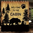 thumbnail image 2 of Country Style Bear Shower Curtain, Wild Animal Forest Decor Rustic Cabin Shower Curtains Bathroom Waterproof Cloth 72x72 Inch, Hooks Included, 2 of 6