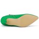 thumbnail image 5 of Botines De Punta Estrecha Cremallera Y Tacón De Aguja Para Mujer Verde 36, 5 of 7