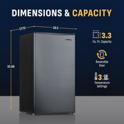 Newair 3.3 Cu. Ft. Compact Mini Refrigerator with Freezer, Can Dispenser, Energy Star Certified, and Quiet Compressor