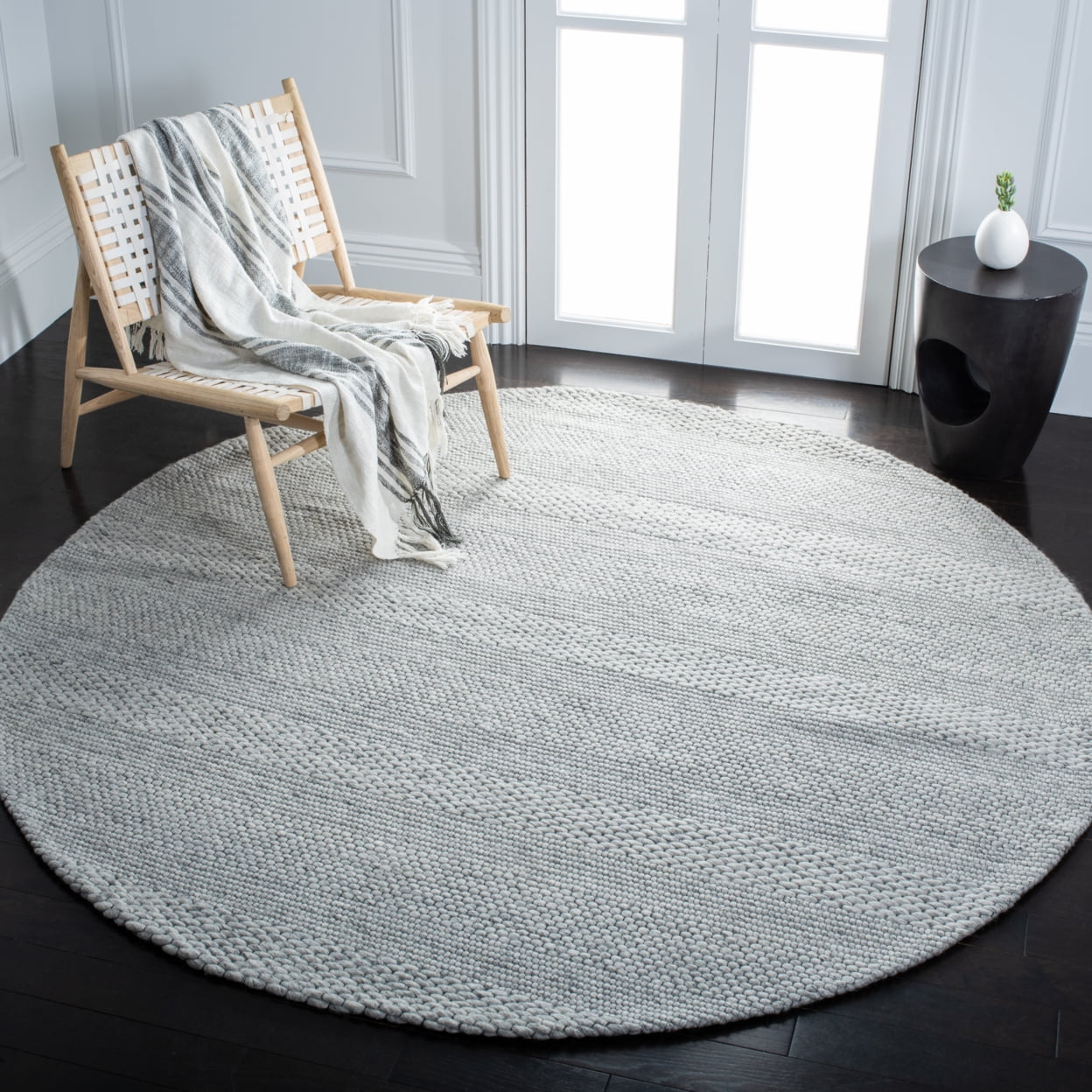 SAFAVIEH Marbella Cassarah Striped Area Rug, Silver/Grey, 6' x 9'