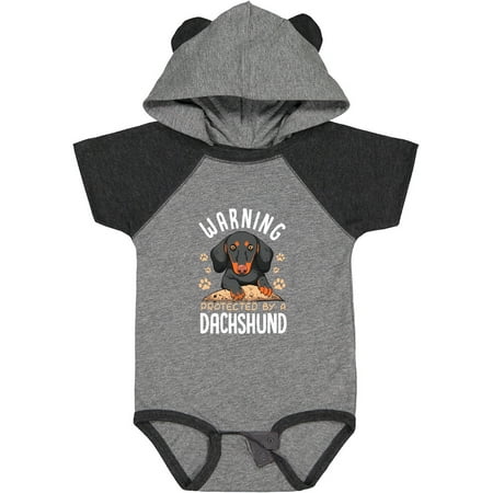

Inktastic Protected by a Dachshund Dog Gift Baby Boy or Baby Girl Bodysuit