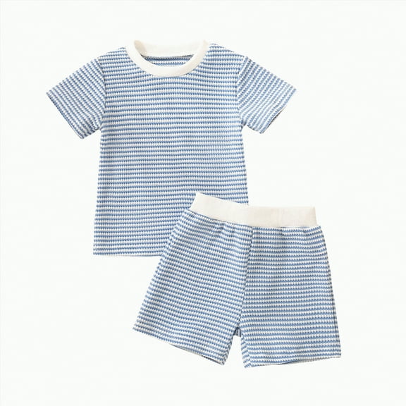 Kids Clothes Boys Baby Toddler Shorts CLothes Set Unisex Spring Summer Round Neck Printed Short-sleeved Sports 12 18 24 Month 3T 4T 5T Pants Outfits Tops T-shirt Shorts Pajamas Outfit Two Pieces