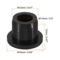 thumbnail image 2 of Uxcell Silicone Rubber Hole Plug 12mm Diameter Soft Flexible Stopper for 11-12mm Hole Black 24 Pieces, 2 of 5