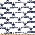 NFL Dallas Cowboys 58" 100 Cotton Sports Logo Craft Fabric By the Yard