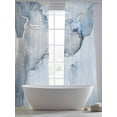 thumbnail image 5 of Marble Blue Sheer Curtains 96 Inch Length 2 Panels Set for Living Room/Bedroom, Modern Abstract Ink Painting Luxury Semi Curtain Sheers Drapes Rod Pocket Curtains Window Treatment Set 52''x96''x2, 5 of 7