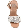 thumbnail image 4 of Journee Womens Dua Pearl Accents Block Heel Sandals, 4 of 8