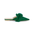 thumbnail image 3 of Allegra K Women's Shoes Soft Fur Decor Pointed Toe Slip on Flat Slide Mules Green 11, 3 of 5