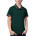 thumbnail image 4 of UACY Boys Polo Shirts Short Sleeve Vintage Knit Golf Shirts School Uniform Shirt Kids Casual Tee Tops, 4 of 9