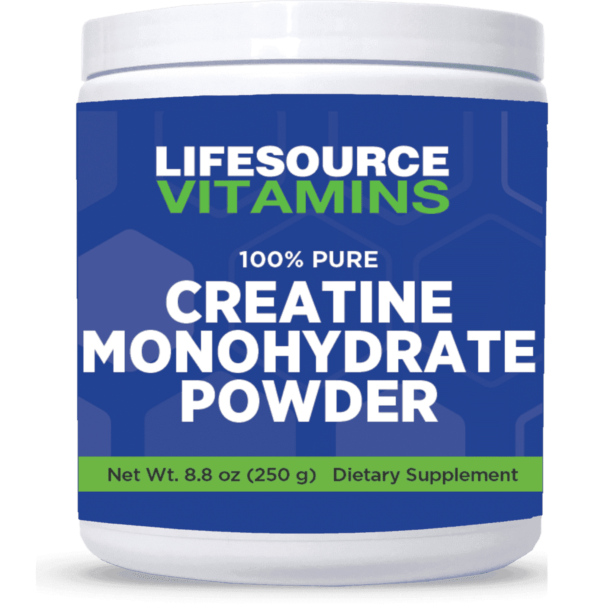 LifeSource Vitamins Creatine Monohydrate Powder - 100% Pure, Muscle & Performance Support, 250g, 50 Servings, Recovery Aid