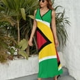 thumbnail image 6 of Flag of Guyana.National Flag of Guyana Sleeveless Dress Dresses Women Summer Evening Dresses Ladies Bohemia Long Dresses, 6 of 9