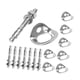 thumbnail image 5 of 8x Hangers de anclaje de trepador Pitones de pared profesionales Pitons de servicio pesado Acero inoxidable para ataques de remolques, 5 of 8