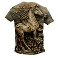 thumbnail image 4 of ZCFZJW 3D Horse Print T-Shirts for Men Big and Tall Regular Fit Casual Summer Short Sleeve Western Shirts Vintage Print Daily Vacation Tees Tops Multicolor#13 XXXL, 4 of 6