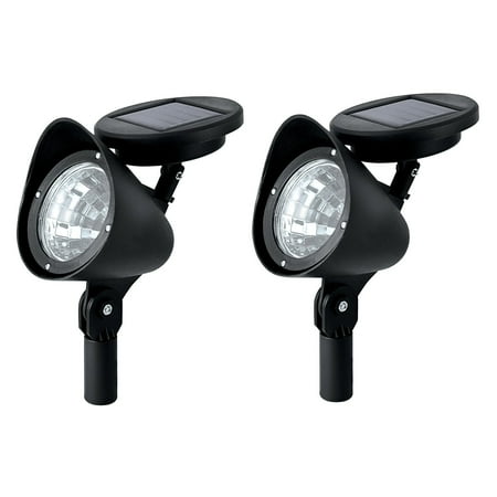 Paradise Lighting Solar LED Plastic Spotlight, 2pk