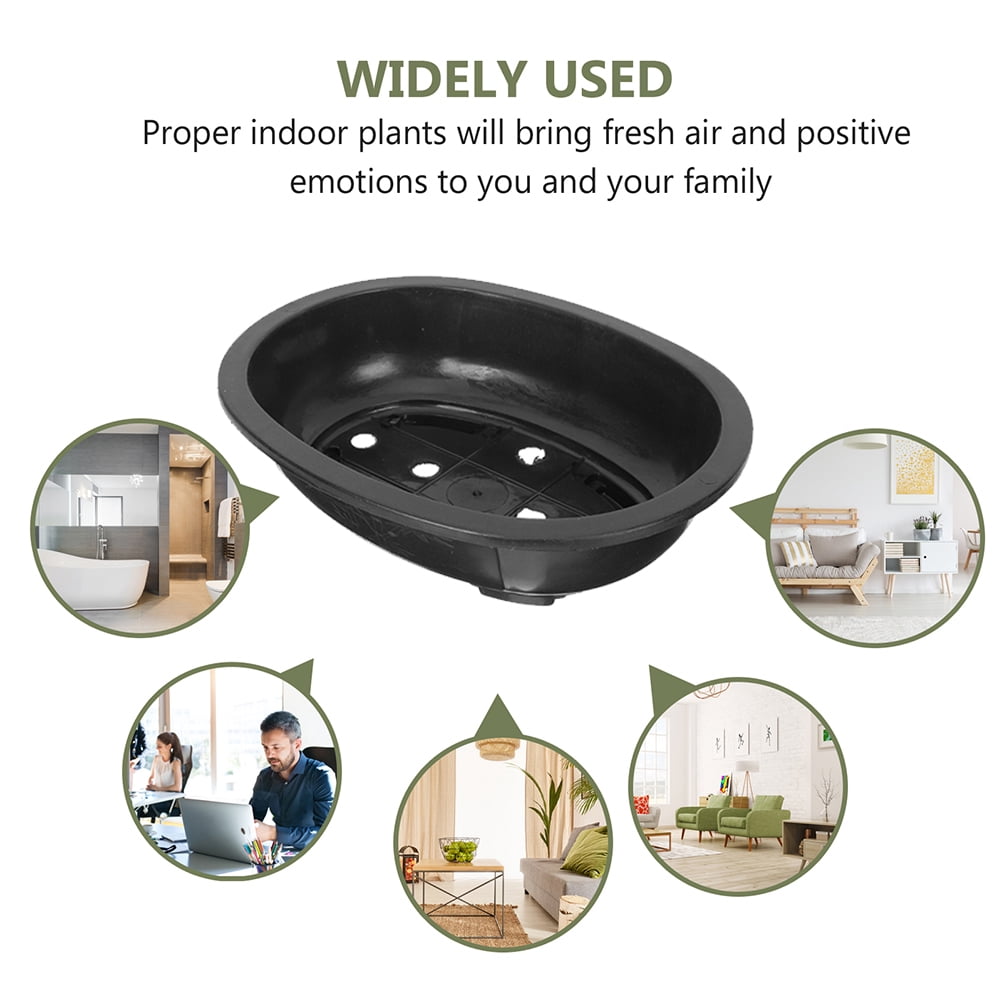 8 Pcs  Gardening Planter Pot Practical Bonsai Pot Oval Bonsai Training Pot Oval Large-capacity Flowerpot