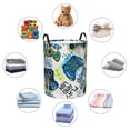 thumbnail image 4 of Rateoe Game All Day Pattern Round Laundry Hamper Basket, Tall Hamper Basket for Blanket Storage, Nursery Clothes Hamper for Laundry in Bedroom and College Dorm-Medium, 4 of 6