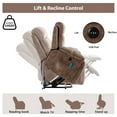 thumbnail image 3 of Bonzy Home Fabric Power Lift Recliner Chair with Massage, Heat Therapy, Hidden Cup Holders and Side Storage Pocket for Elderly Daily Home Use, 3 of 8
