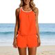 thumbnail image 5 of Traje de baño Tankini para mujer, de color liso, conservador, sin espalda, con bloques de color, con bolsillo, shorts de baño, conjunto de dos piezas, traje de baño de dos piezas para mujer, trajes de, 5 of 9