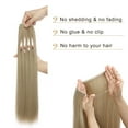 thumbnail image 4 of MY-LADY Invisible Wire Hair Extensions Adjustable Size Synthetic Hair Hairpieces for Women Long Straight Heat Resistant Fiber No Clip 20inch ash blonde, 4 of 8