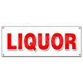thumbnail image 1 of SignMission B-Liquor Liquor Banner Sign - Wine Cold Beer Ice Discount Top Shelf Brands Atm, 1 of 1