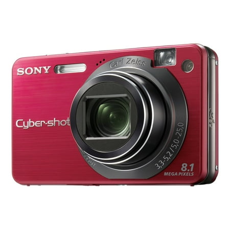 Sony Cyber-shot DSC-W150/R - Digital camera - compact - 8.1 MP - 5x optical zoom - Carl Zeiss - red