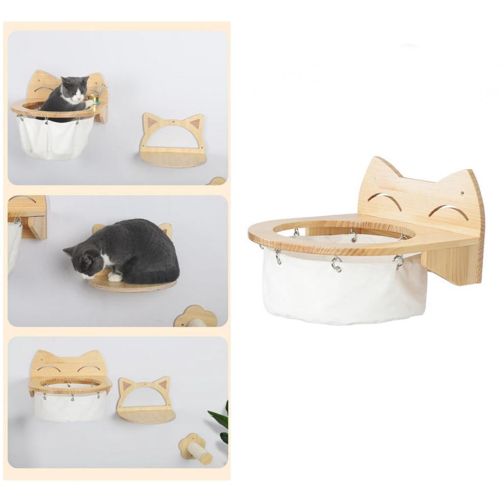 Bvdfgk 3 Pieces Cat Climbing Shelf Playing Climber Cat Perch Hammock Sturdy Cat Hanging