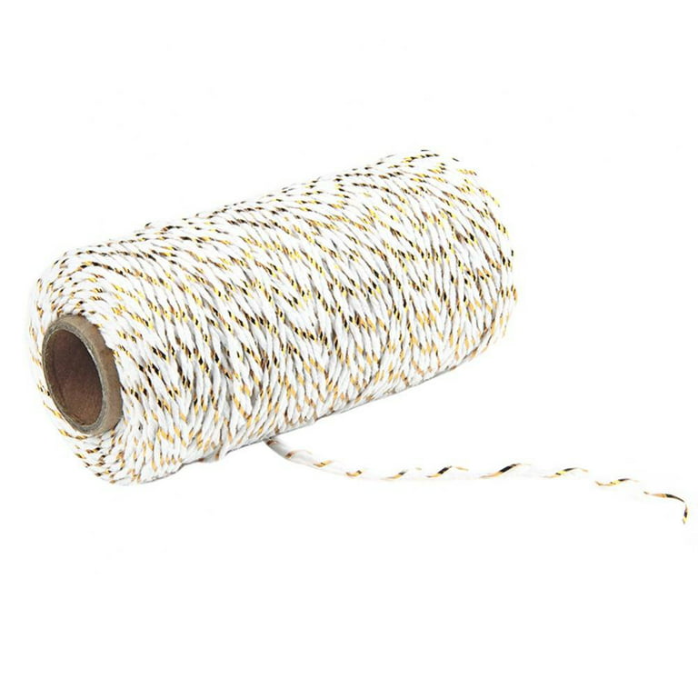 Red and White Twine,100M/328 Feet Cotton Bakers Twine,Christmas String,Heavy  Dut