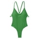 thumbnail image 2 of Gibobby Traje de baño completo mujer Traje de baño halter para mujer con body sexy con espalda hueca(Verde,M), 2 of 5