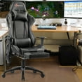 thumbnail image 4 of Goplus Massage Gaming Chair Adjustable Reclining Racing Chair w/Headrest&Footrest Gray, 4 of 12