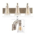 thumbnail image 2 of Bestco Vanity Wall Sconce Modern Light Fixture 3 Glass Shades for 40W Bulbs Nickel, 2 of 8