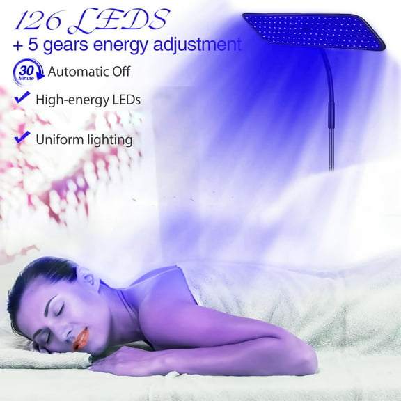 50W Tanning Lamp 460 490nm Wavelength 126LED 48PCS Blue Light Lamp Professional Tanning Lamp Face and Body Home Skincare Tools