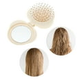 thumbnail image 6 of Unique Bargains 1 Pc Cute Foldable Airbag Mirror Comb Beige ABS TPR, 6 of 6