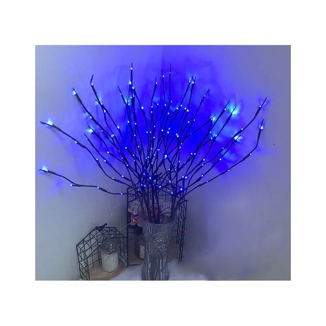 Bearachild Lámpara de árbol Romántica Rama dulce y cálida Iluminación de luz Hermoso diseño especial Luces de cadena Jardín al aire libre Festivo Iluminación y accesorios Azul Bearachild HA072754-05