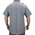 thumbnail image 3 of First Class 100% Polyester Two Tone Short Sleeve Uniform Shirt - Light Gray and Black - M, 3 of 4