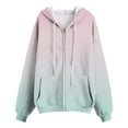 thumbnail image 5 of Sgkm Womens Zip up Hoodies Sports Casual Blouses Pocket Womens Halloween Sweatshirt Light Blue XXXXXXL, 5 of 6