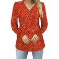thumbnail image 4 of Fantaslook Long Sleeve Blouses for Women V Neck Button Casual Tops Tunic Henley T Shirts, 4 of 7