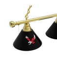 thumbnail image 2 of Eastern Washington University 3 Shade Billiard Light with Brass Fixture, 2 of 5
