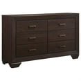 thumbnail image 3 of Bello 4pc Queen Size Bedroom Set- Recessed Grooves- Dark Cocoa Brown, 3 of 6